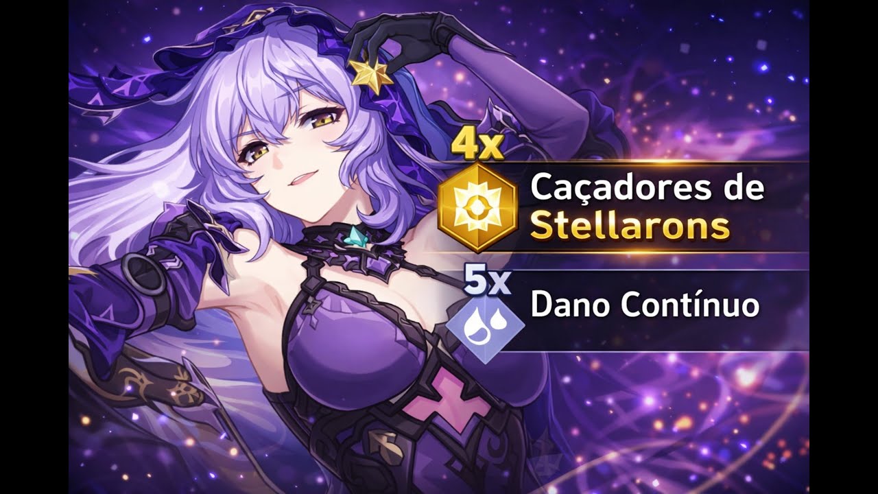 4 Caçadores de Stellarons com  Dot é insano!!! - Guerra Monetária - Honkai Star Rail.