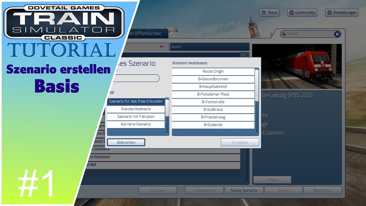Train Simulator Classic | Tutorial | Szenario erstellen Basis | #1 |