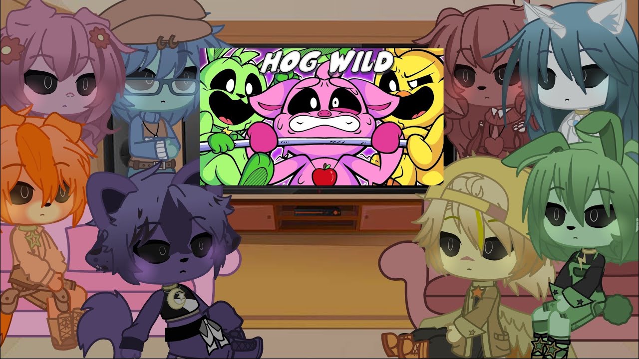 Улыбающиеся зверьки реагируют на Hog Wild |Gacha Club|