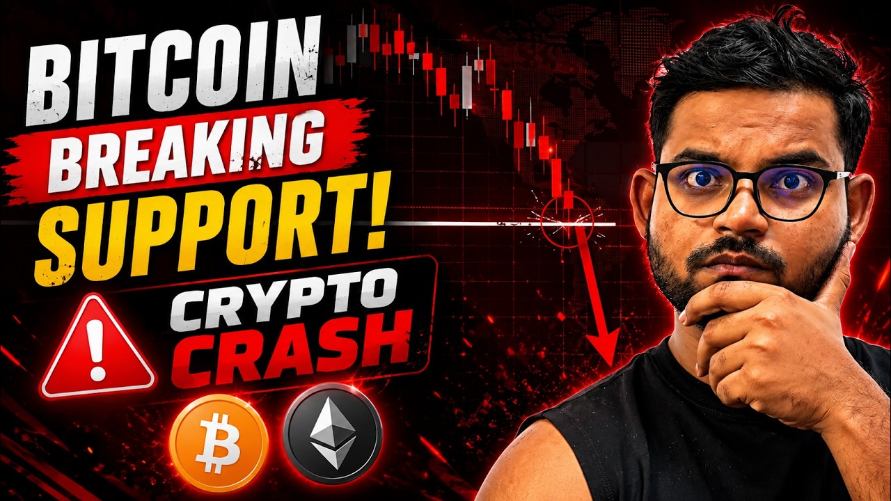 Bitcoin Crash! Crypto Market Crash Update Hindi | Bitcoin 6 Month Chart Closing | BTC Analysis