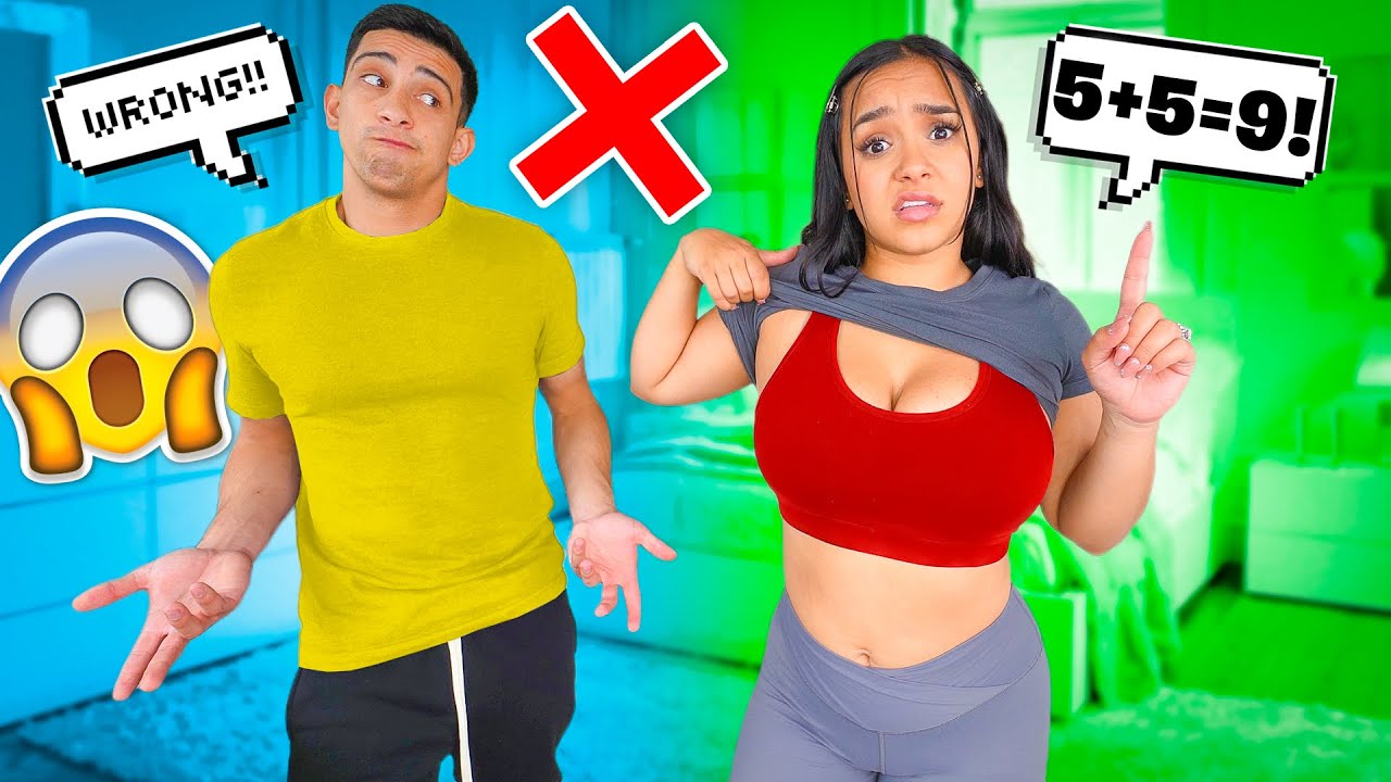 SHE REMOVES A LAYER EVERYTIME SHE GUESSES INCORRECTLY!😜