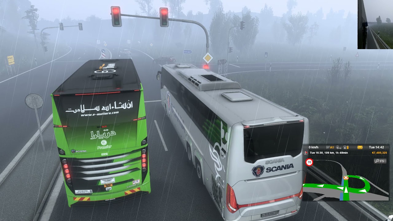 Euro Truck Simulator 2 - Scania Touring with realistic engine sound