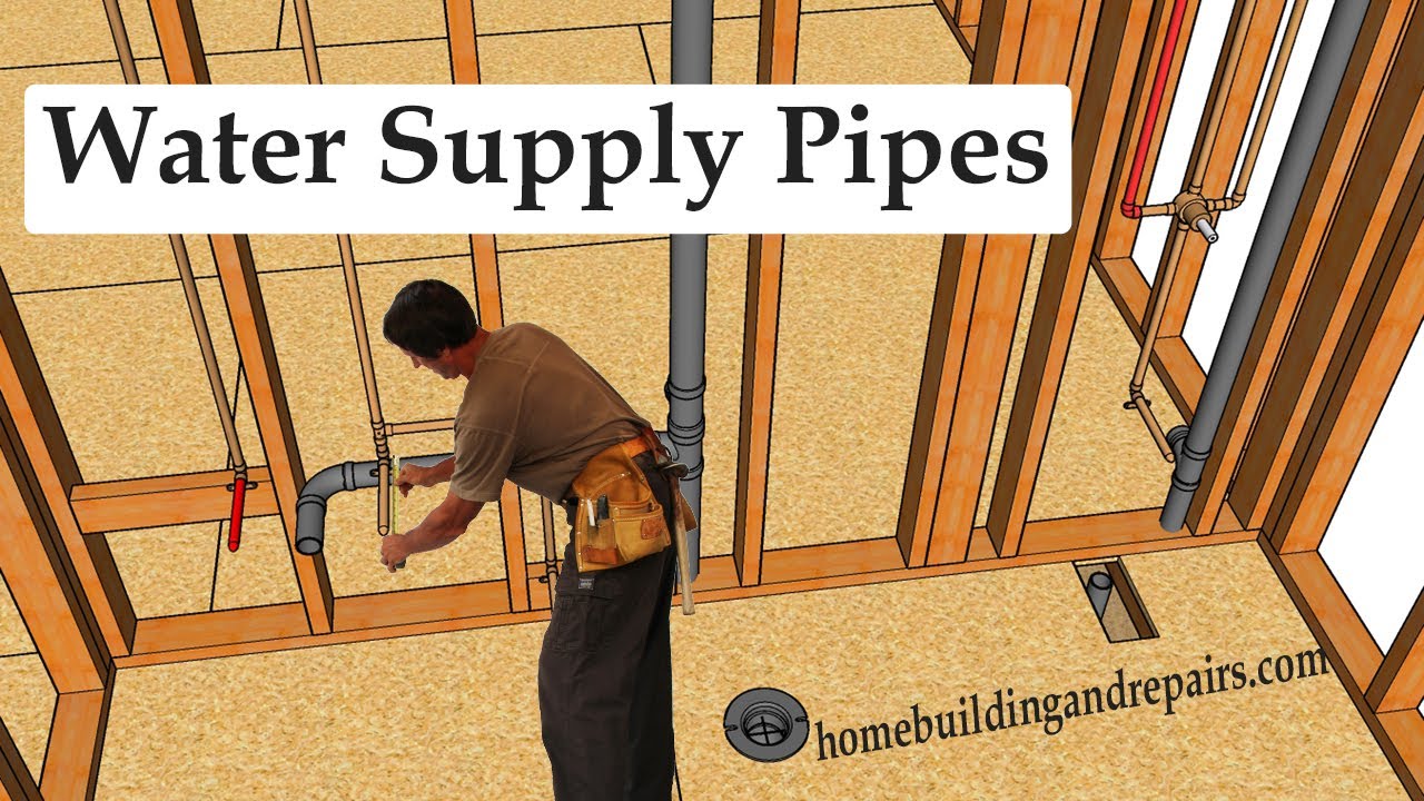 Part 12 - Cold And Hot Water Pipe Installation For Second Story Home Addition -  Plumbing Tutorial