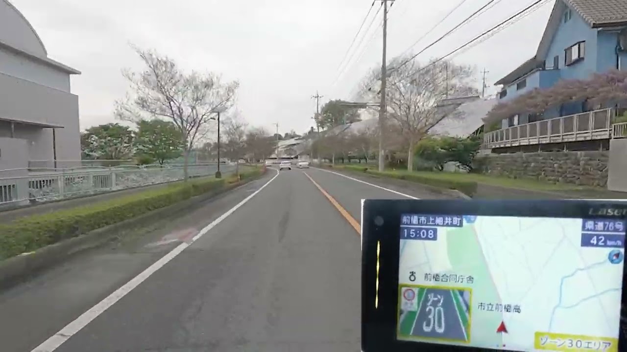群馬県前橋市でスピード取締り（ネズミ捕り）ステルス式レーダー