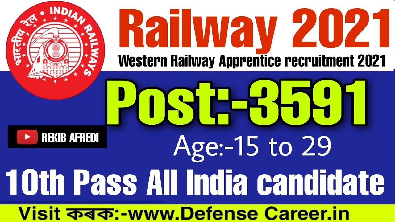 PRC Western Railway 3591 Apprentice Recruitment 2021- 10th Pass