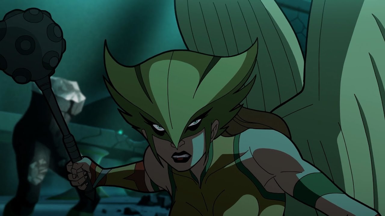 Hawkgirl (Tomorrowverse) Powers and Fight Scenes - Green Lantern: Beware My Power