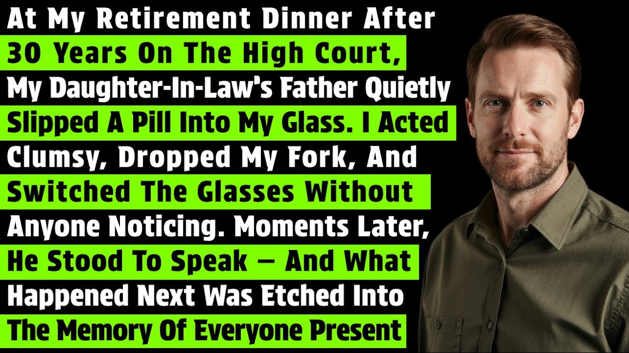 At My Retirement Dinner After 30 Years On The High Court, My Daughter-In-Law’s Father Quietly…
