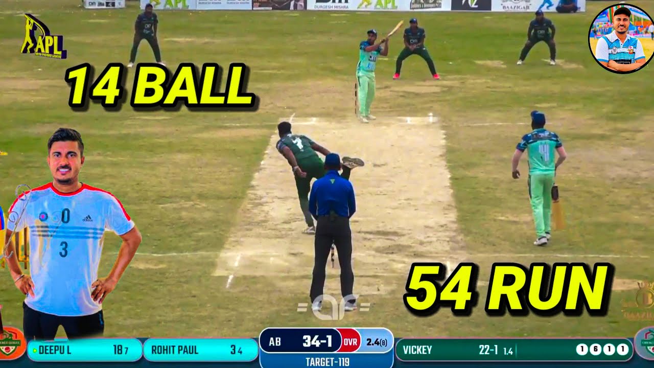 Deepu Lefty Special Batting 14 Ball 54 Run | APL Kolkata | Deepu Lefty