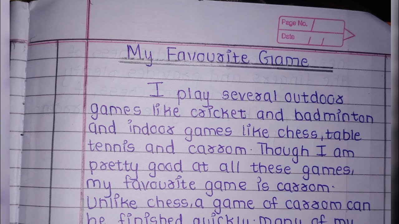 Essay on my favourite game | essay my favourite game | essay | my favourite game