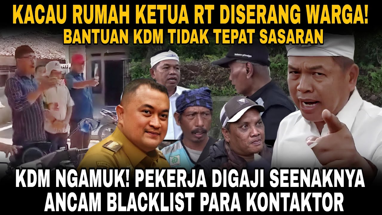 BANTUAN TAMBANG TIDAK TEPAT SASARAN! ! DEDI MULYADI NGAMUK!! WARGA GERUDUK RUMAH RT RICUH KOMPENSASI