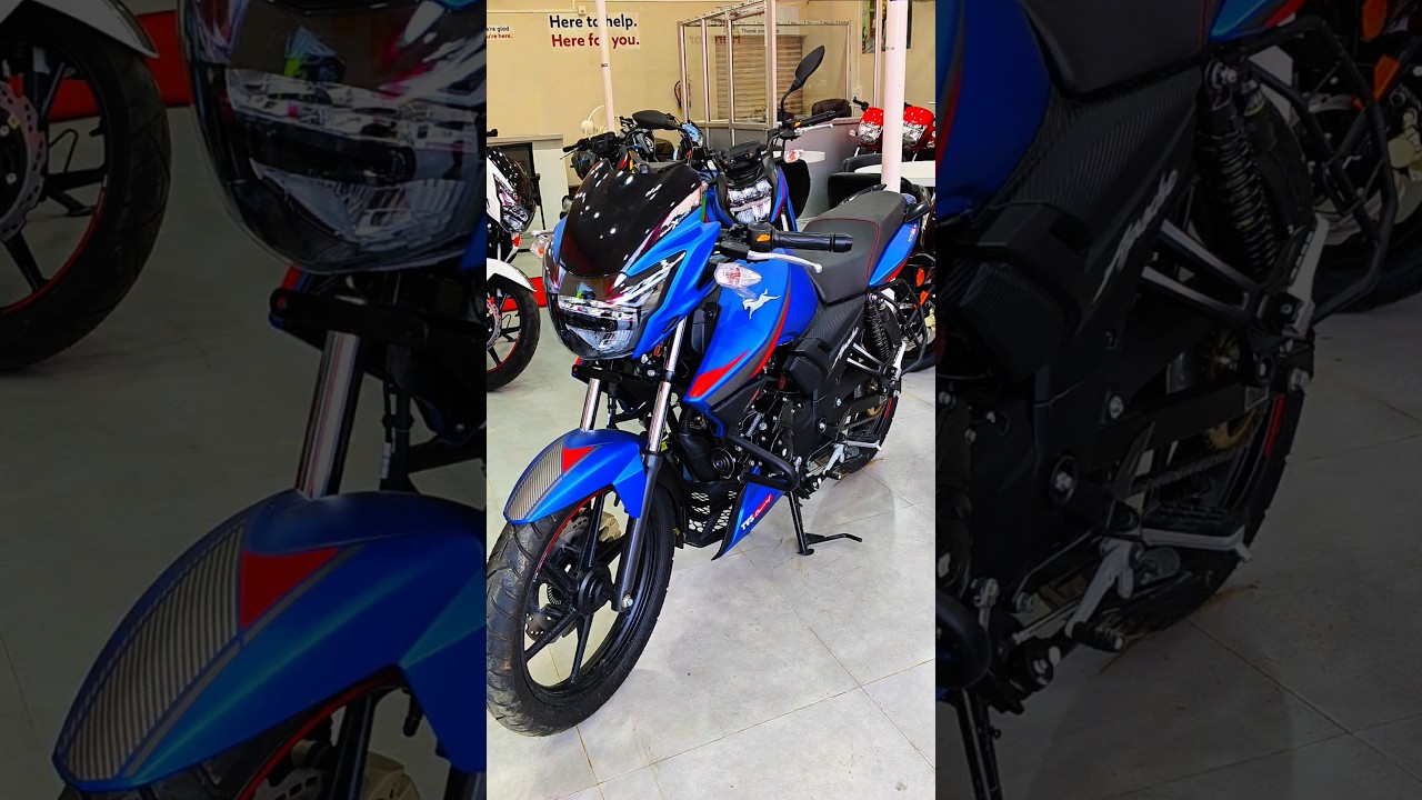 Tvs Apache Rtr 160t 2v Blue colour Apache 160 2v bike #trending