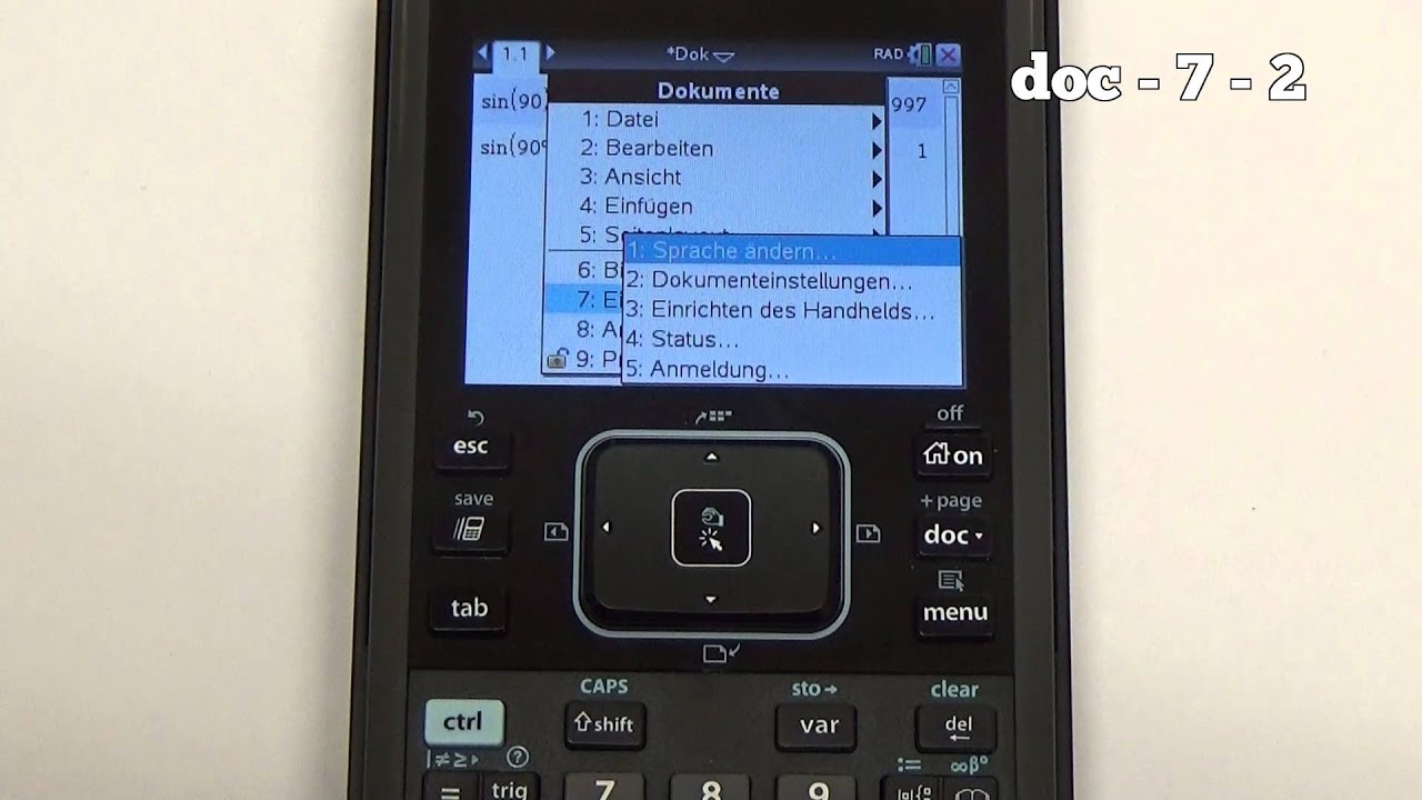 Bogenmaß/Gradmaß | TI-Nspire CX CAS