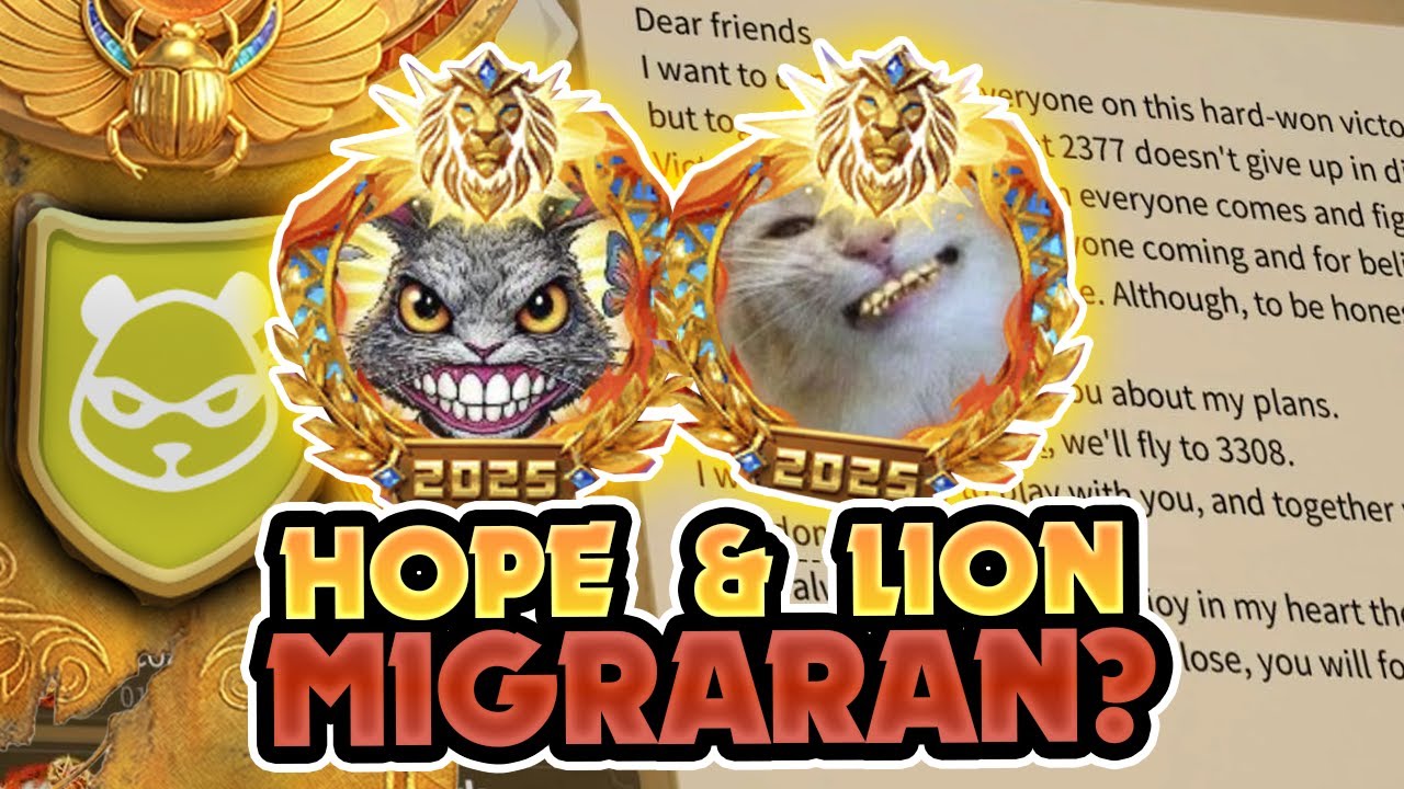 MR HOPE Y WILD LION MIGRARAN... FUTURO de GV77 y NUEVO DESTINO? - Rise of Kingdoms