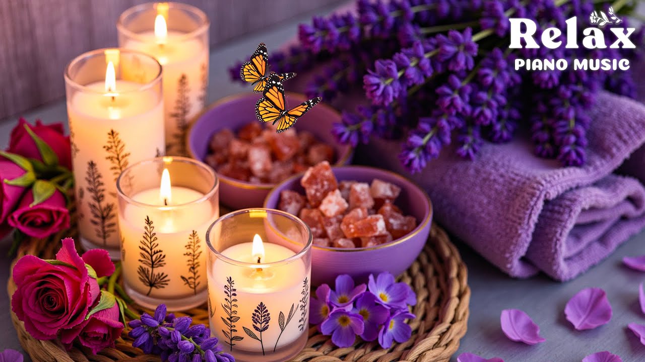 Лечебная фортепианная музыка + свечи для SPA-процедур и релаксации ✨ Снимает чрезмерное обдумывание,