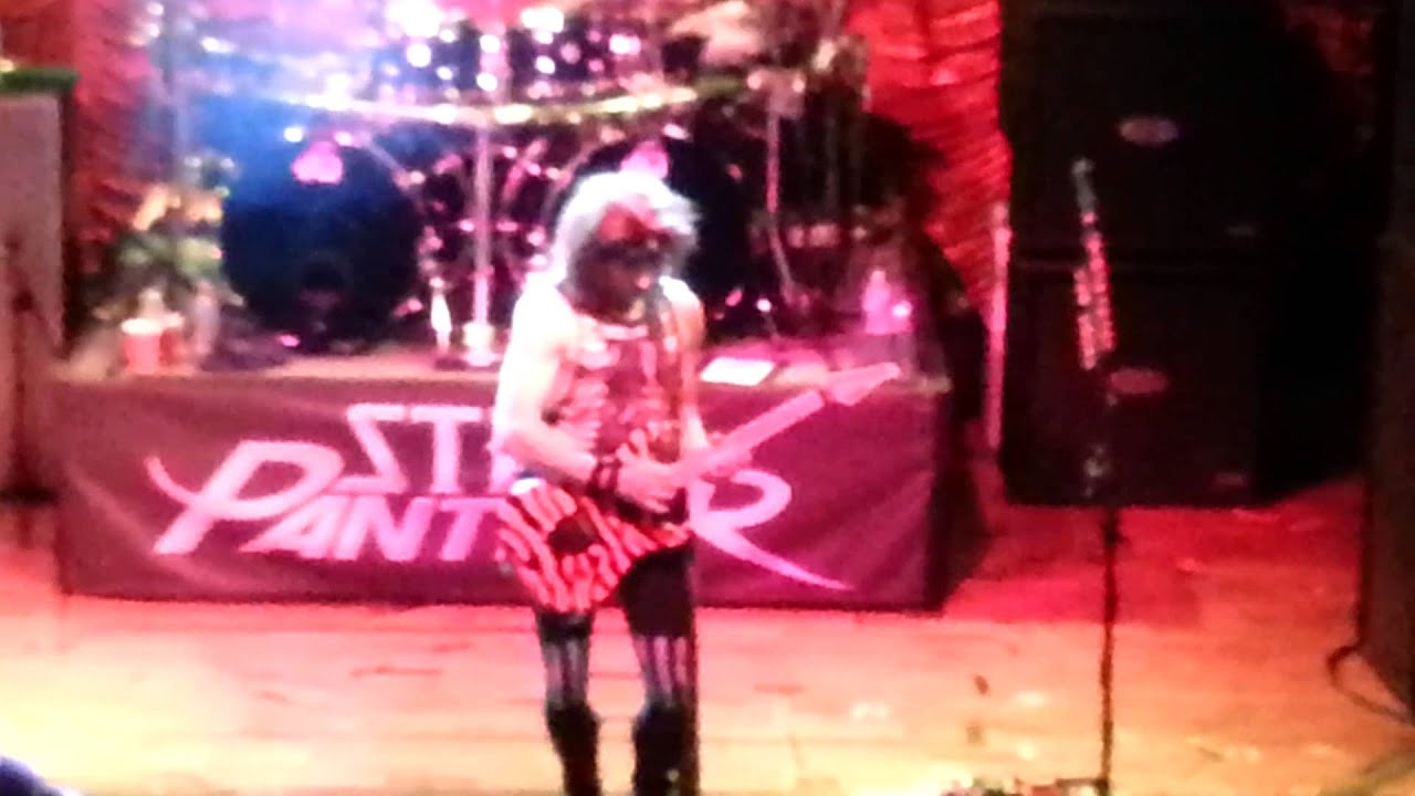 Satchel of Steel Panther breaks guitar