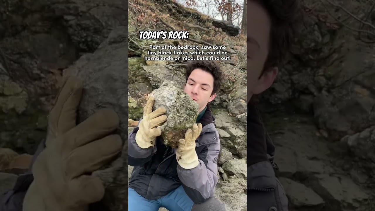 What a shiny, flakey find! 👀 #geology #minerals #rock #crystals #learn #education #youtubeshorts