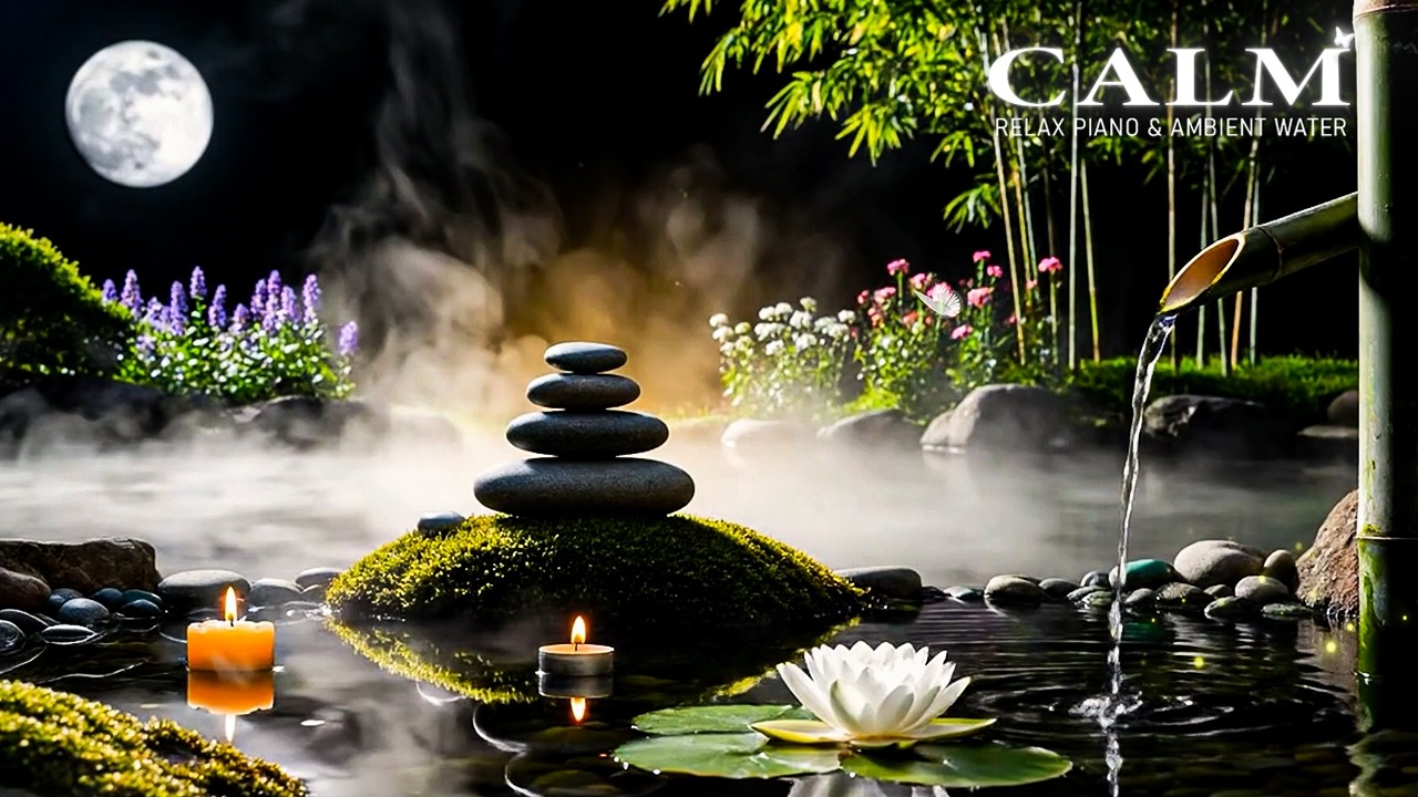 Healing of the Mind 🌿 Bamboo Water Sounds & Relaxing Music, Anxiety Relief