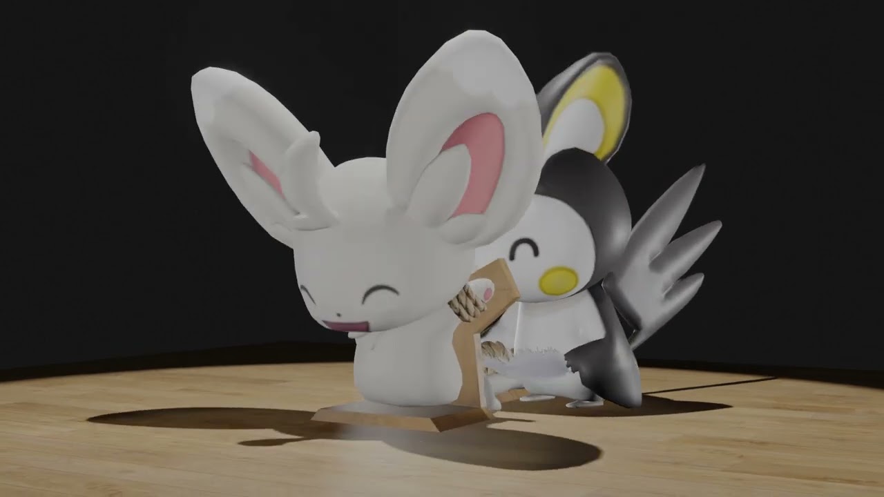 Emolga tickle minccino