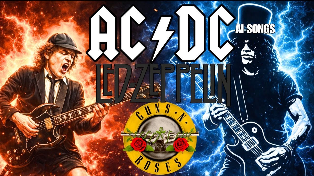 AC/DC, Led Zeppelin & Guns N’ Roses – Heavy Classic Hard Rock Anthems with Strong Vocals| AI Songs
