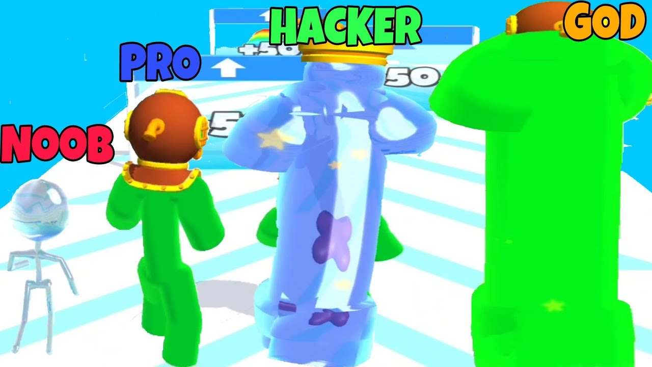 NOOB VS PRO VS HACKER VS GOD in Liquid Man Run