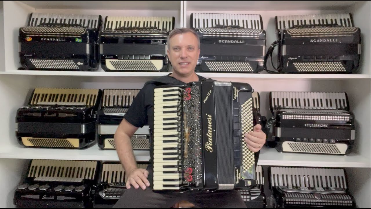 Acordeon Piatanesi Super IV S - Cass. Duplo - 13/9 Reg. -11.4 kg - 49 cm - Jeferson Oliveira