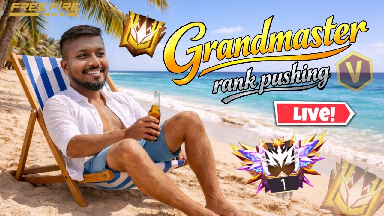 🥵 S50 GRANDMASTER PUSHING 🔴 REGION TOP 1 PUSHING 🔥 NKG VILLAN LIVE #freefirelive #nkgvillan #live