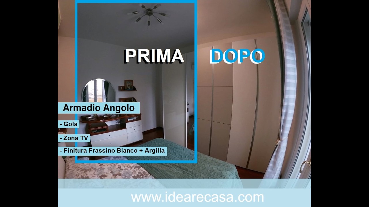 Armadio Angolo con Gola e Zona TV