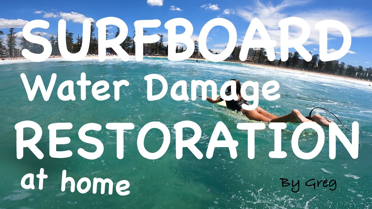 SURFBOARD FULL RESTORATION - WATER DAMAGE at home