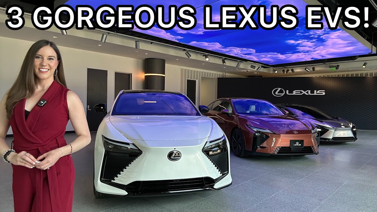 Три электромобиля LEXUS! Lexus ES 500e 2026 года, Lexus RZ 550e F Sport 2026 года и эксклюзивный ...