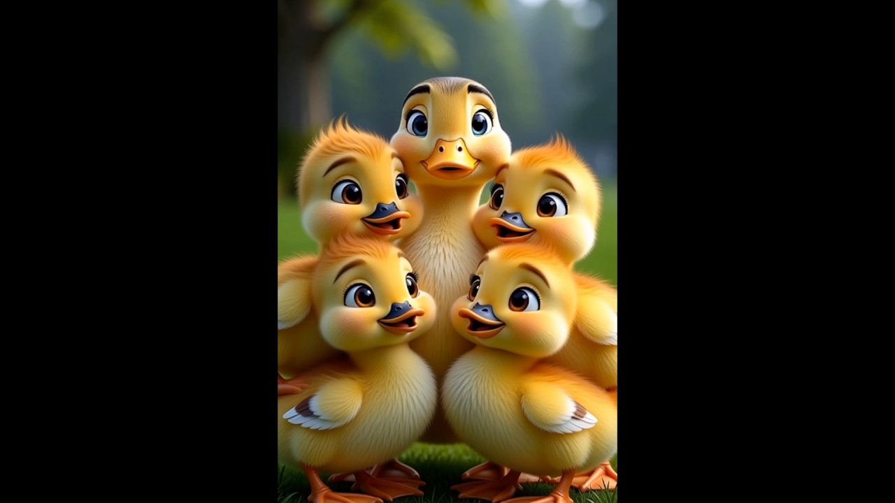 Little Ducks Enjoying in Rain 🦆🌧️ Kids Rhyme#LittleDucks #BabyDucks #KidsRhyme #youtubeshorts #trend