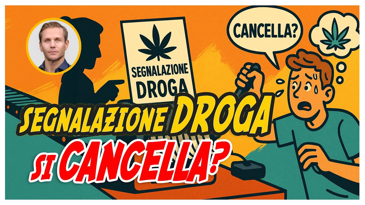 Si può CANCELLARE una segnalazione per uso personale di DROGA?  Avv. Angelo Greco