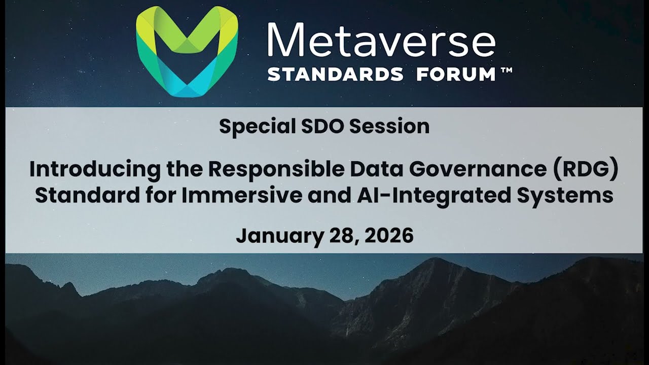 Special SDO Session: Introducing the Responsible Data Governance (RDG) Standard
