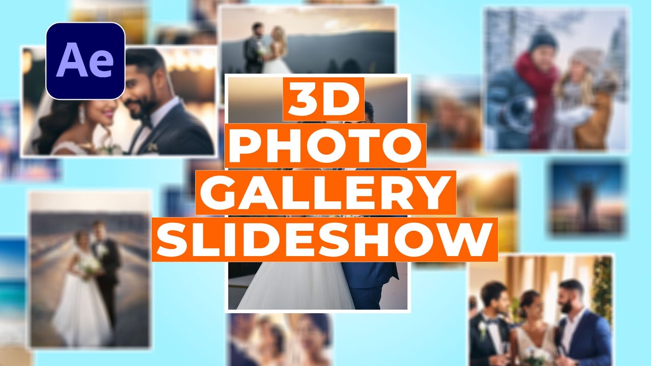 How to Create a 3D Picture Gallery Slideshow in After Effects  Easy After Effects Tutorial
