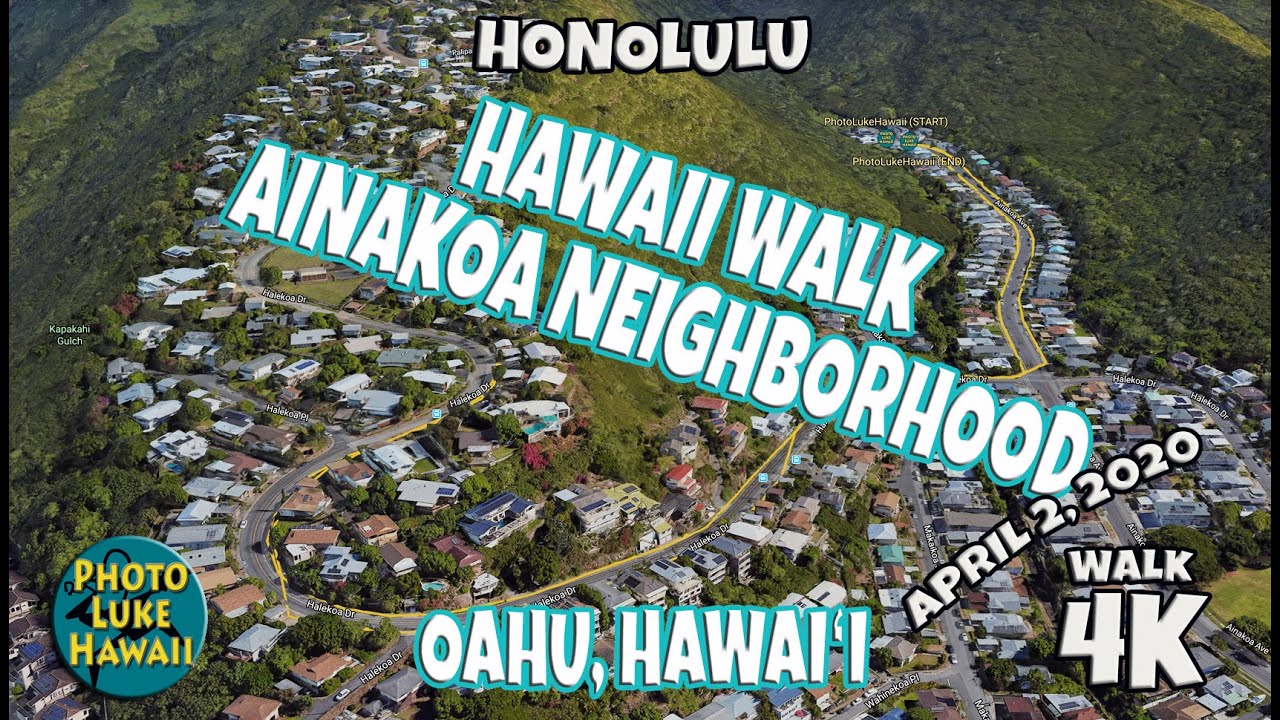 Hawaii Walk Ainakoa Neighborhood Oahu Hawaii April 2, 2020
