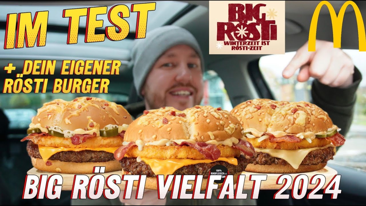 McDonald’s: Big Rösti Klassik, Raclette & Spicy im Test & Mach deinen eigenen Rösti-Burger!