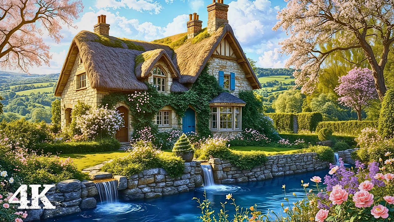 Charmed Cottage Garden from Your Favorite Fairytale | Quiet Your Soul with Cascades, Frogs & Birds