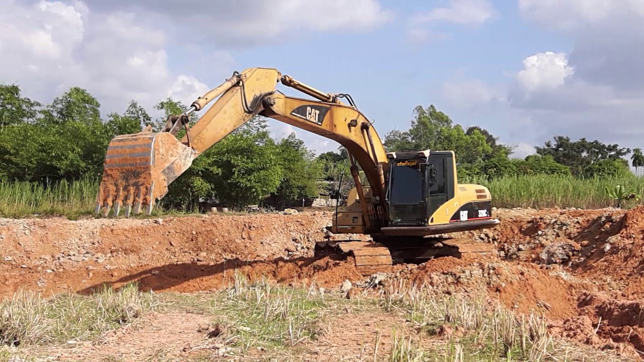 รีวิว CAT 320CL excavator ขุดสระชั่วโมง ขาย 10 แสน ครับ EP.3450