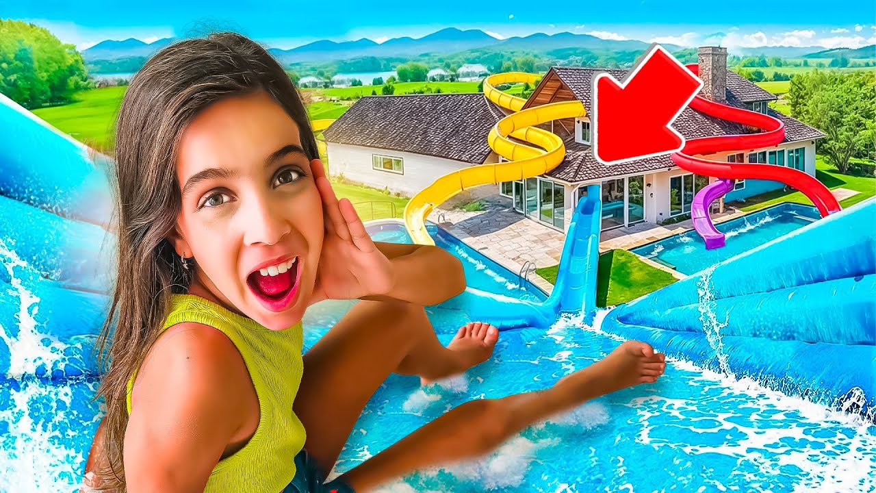 CONSTRUÍMOS UM PARQUE AQUÁTICO NA NOSSA CASA E CHAMAMOS MUITOS AMIGOS