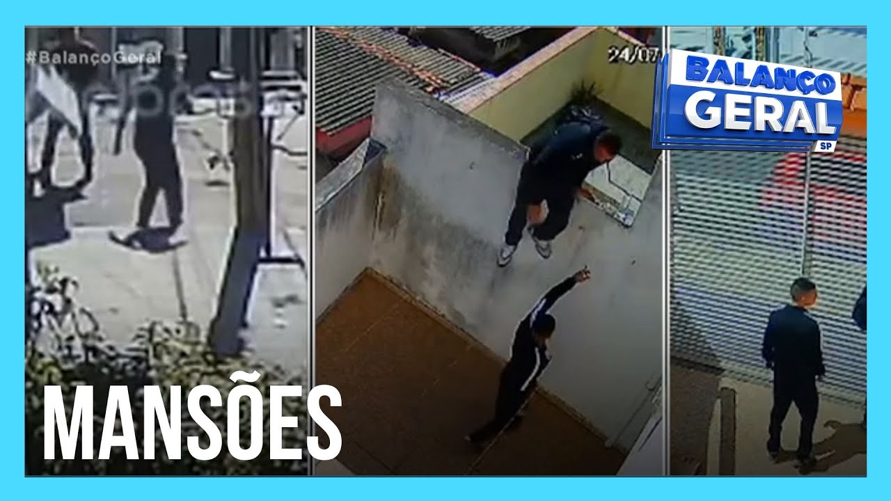 Quadrilha pula muro e arromba portões de casas de luxo em SP