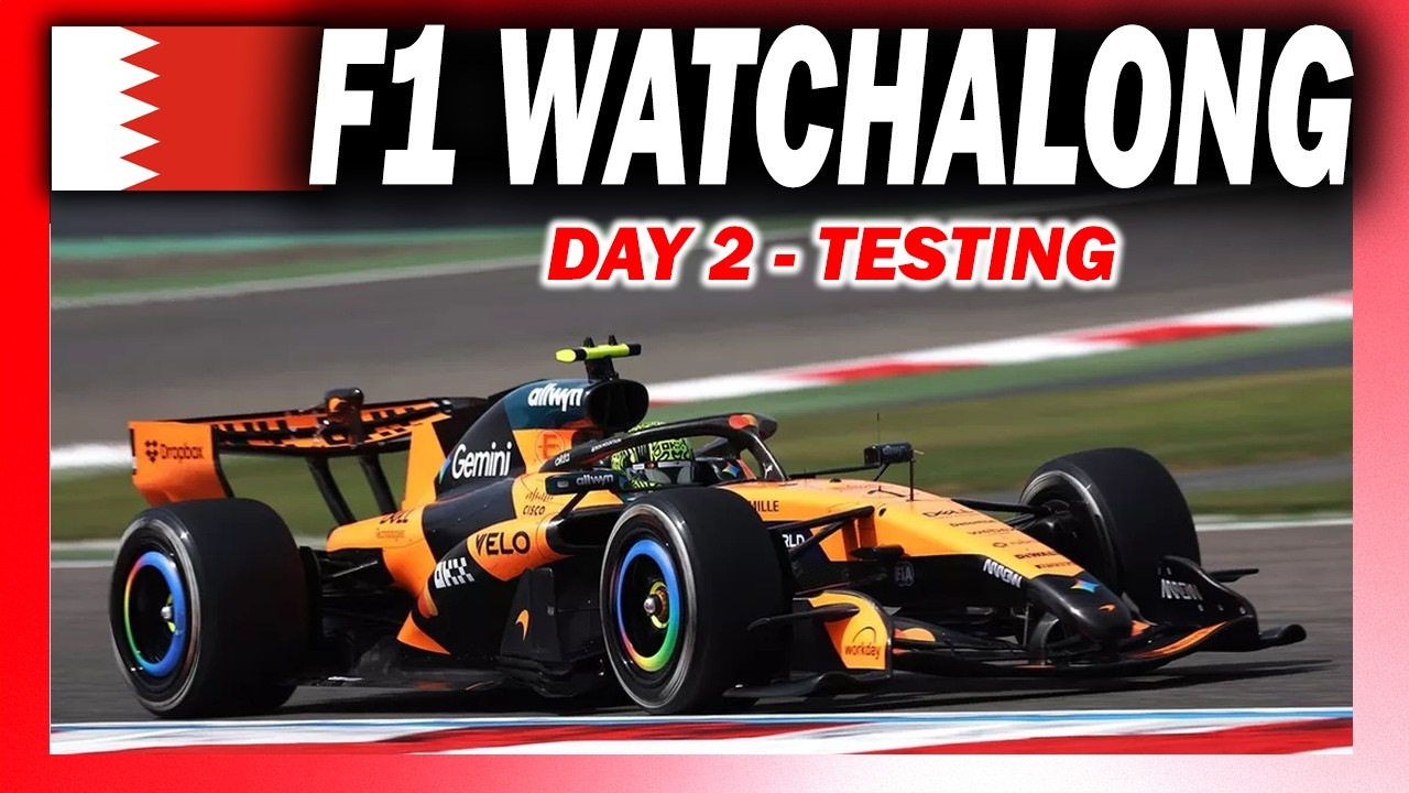 🔴 F1 Watchalong - DAY 2 TESTING PM - with Commentary & Live Timings