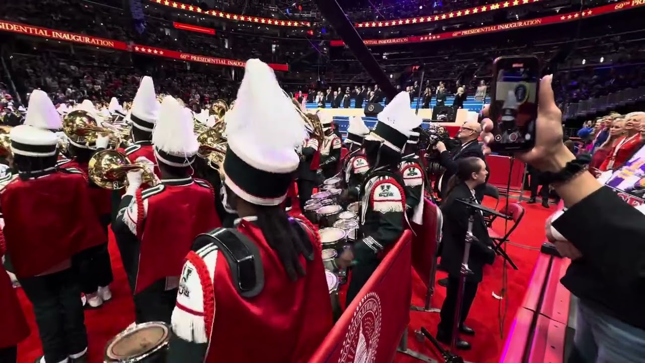 Mississippi Valley State University Marching Band performs at Inaugural Parade of Trump and Vance