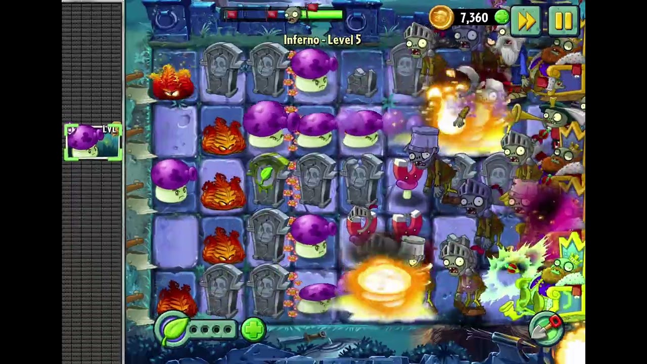 Inferno Level 5 Plants vs Zombies 2 