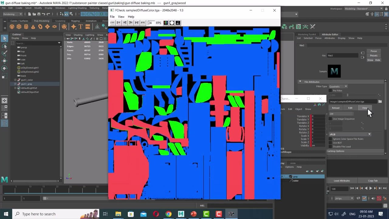 maya baking | How to bake texture  in maya | baking diffuse maya