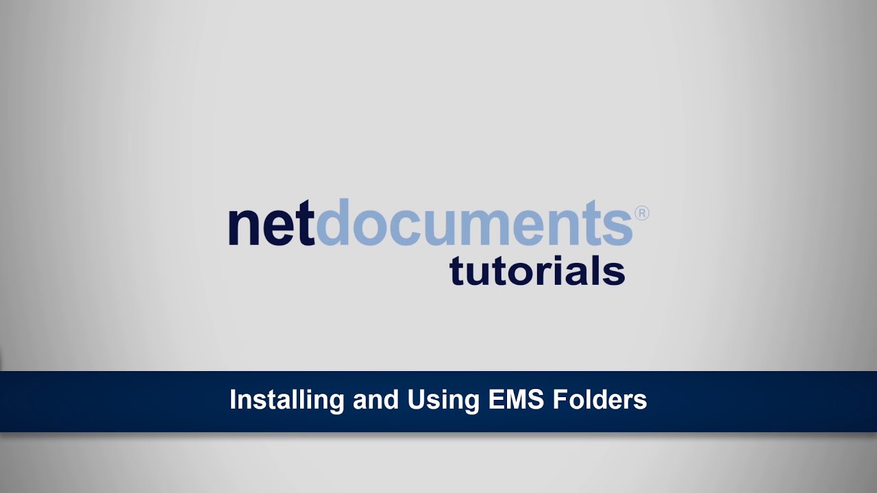 Installing and Using EMS Folders | ndTutorials