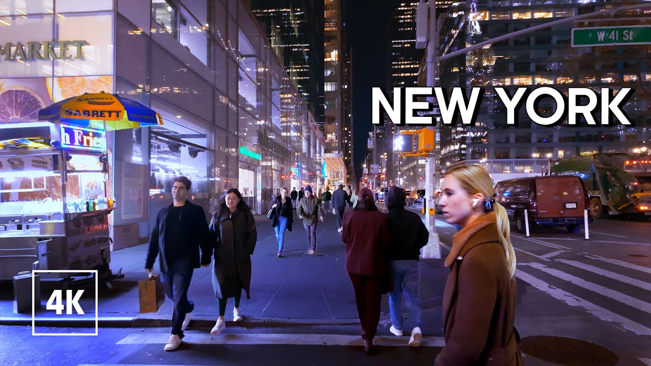 Cozy Evening Walk in MANHATTAN - 4k Travel Walking Tour