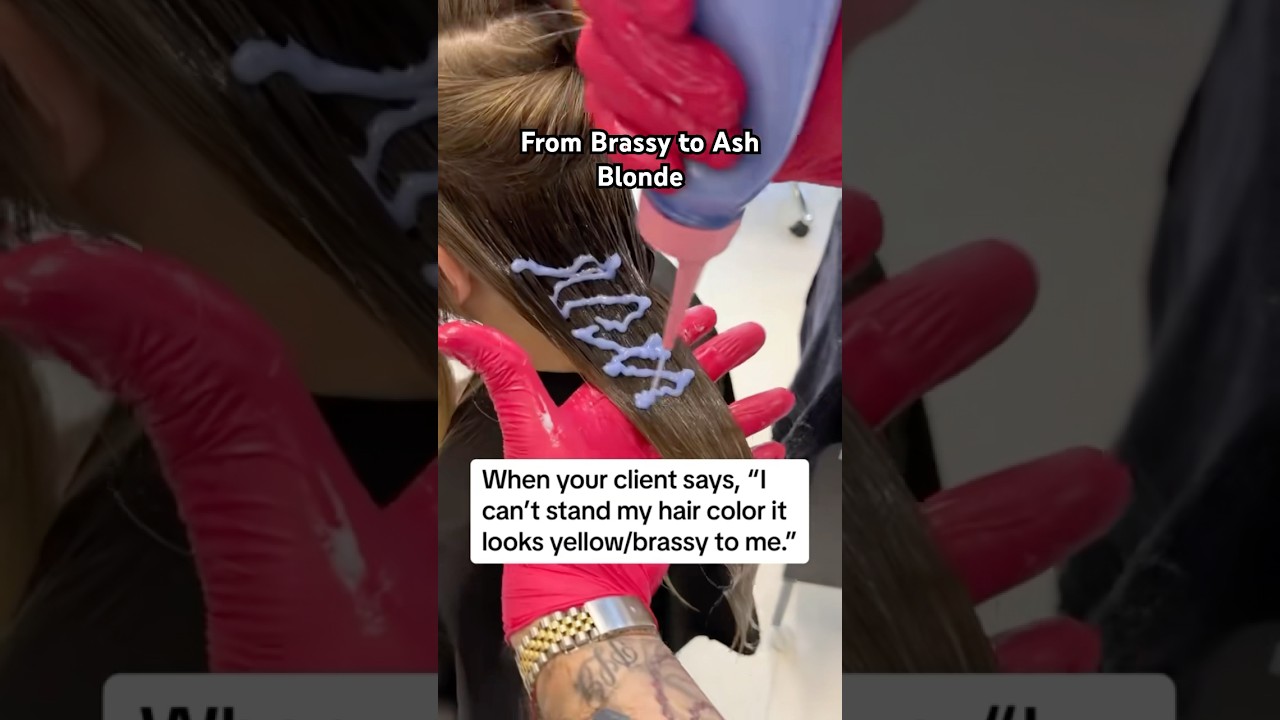 FROM BRASSY TO ASH BLONDE HAIR #balayage #hairtutorial #haircolor