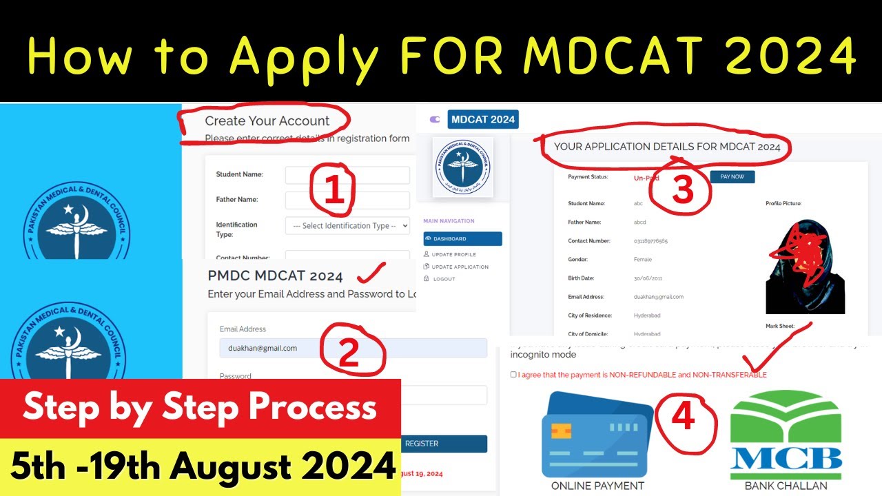 MDCAT 2024 Registration Process: Step-by-Step Guide #mdcat2024 #pmdcregistration
