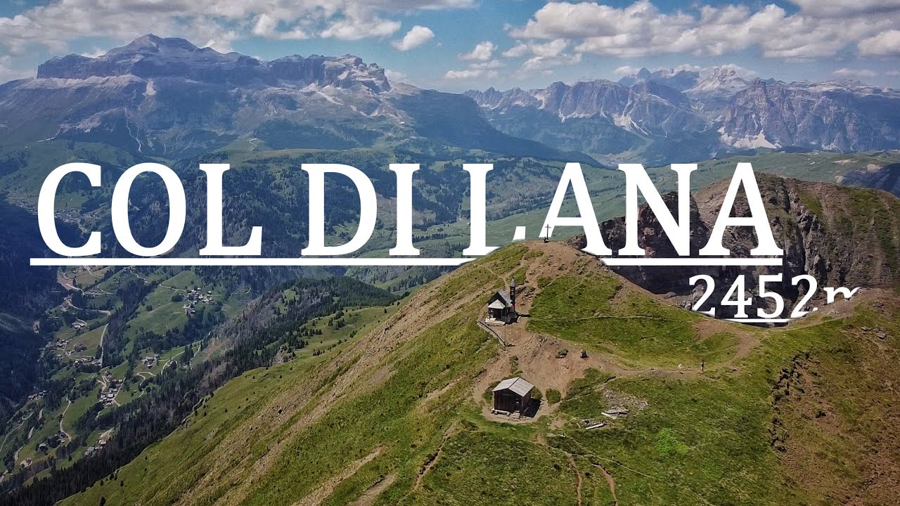 COL DI LANA 2452m e Cima Sief 2424m da Passo di Valparola - DOLOMITI (dji Mavic Mini)