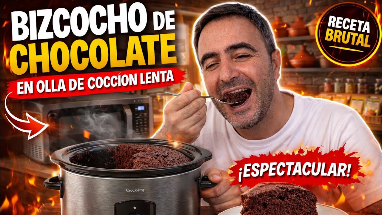 Bizcocho de Chocolate en olla de cocción lenta #recetaollacoccionlenta