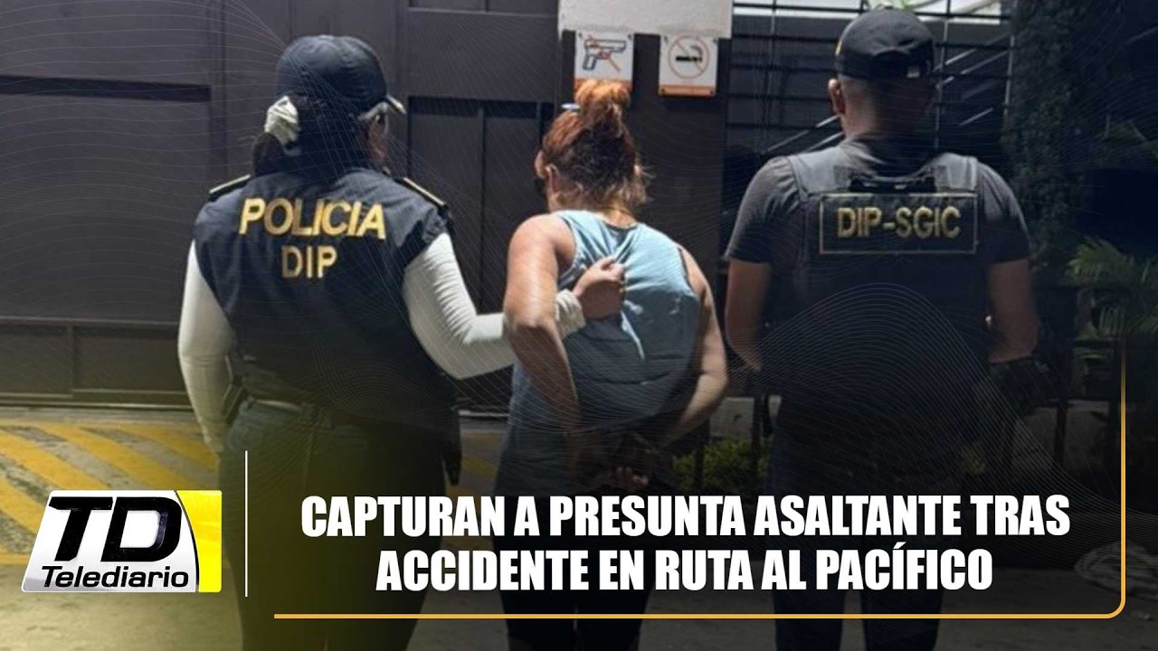 Capturan a presunta asaltante tras accidente en ruta al Pacífico
